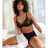 Slip taille haute rétro Jhana Noir