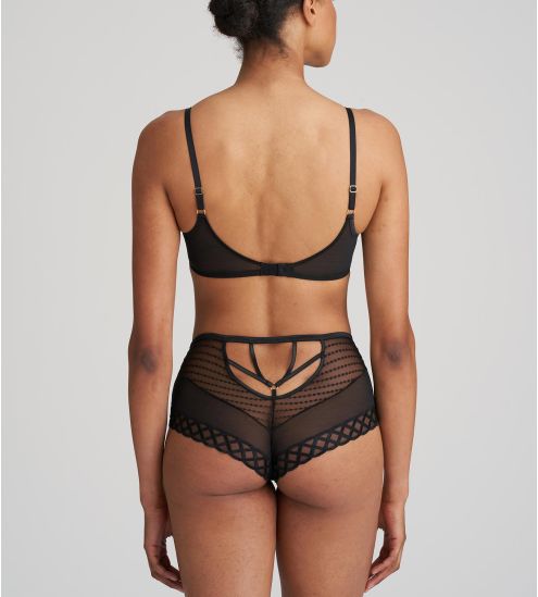 Slip taille haute rétro Jhana Noir