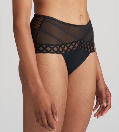 Slip taille haute rétro Jhana Noir