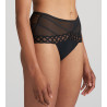 Slip taille haute rétro Jhana Noir