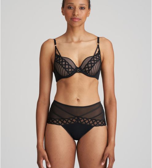Slip taille haute rétro Jhana Noir