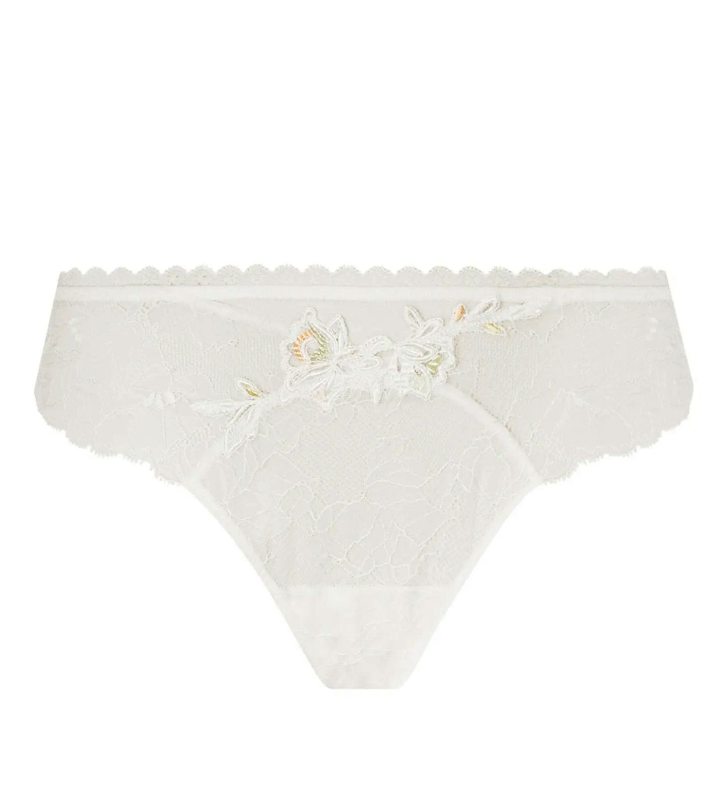 Tanga Dim Generous - Taille 46 (EUR 44), Couleur Ecru/nacre, Dentelle Au Dos, Neuf Avec étiquettes