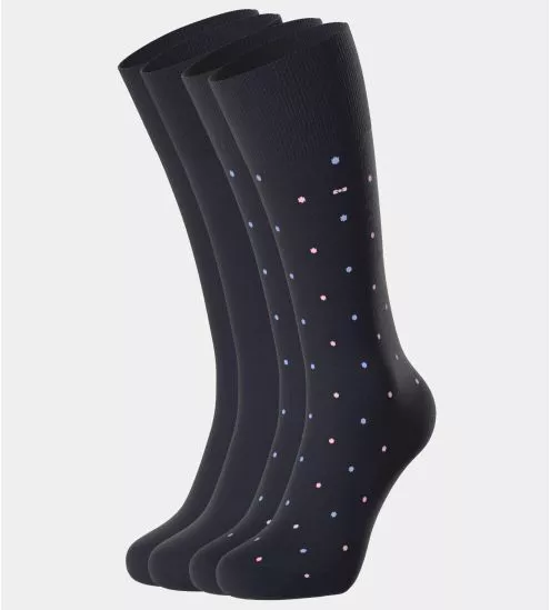Baumwollsocken Lot 2 Navy