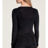 Chemise manches longues laine&soie NOIR