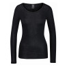 Chemise manches longues laine&soie NOIR