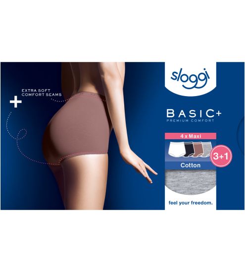 Sloggi Basic+ Maxi Lot de 4 Multicolore