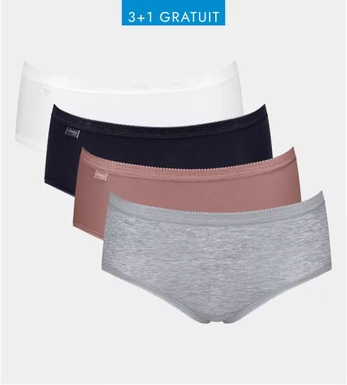 Sloggi Basic+ Midi Lot de 4 Multicolore