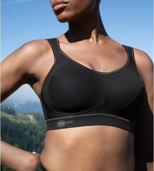 Soutien-gorge sport Extreme Control Noir Doré