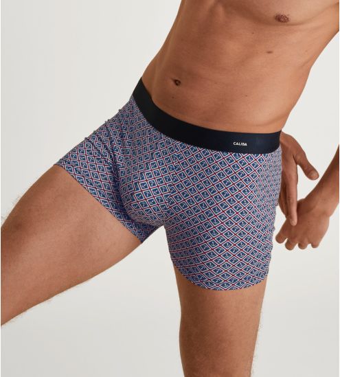 Boxer homme Cotton Code Design Amaranth