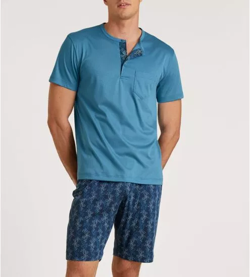 Pyjama court homme Relax Choice 2 Niagara Blue