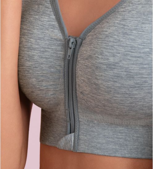 Brassière zippée mastectomie Lynn 475 Nuances de gris