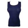 Débardeur en coton précieux côtelé Deep Blue