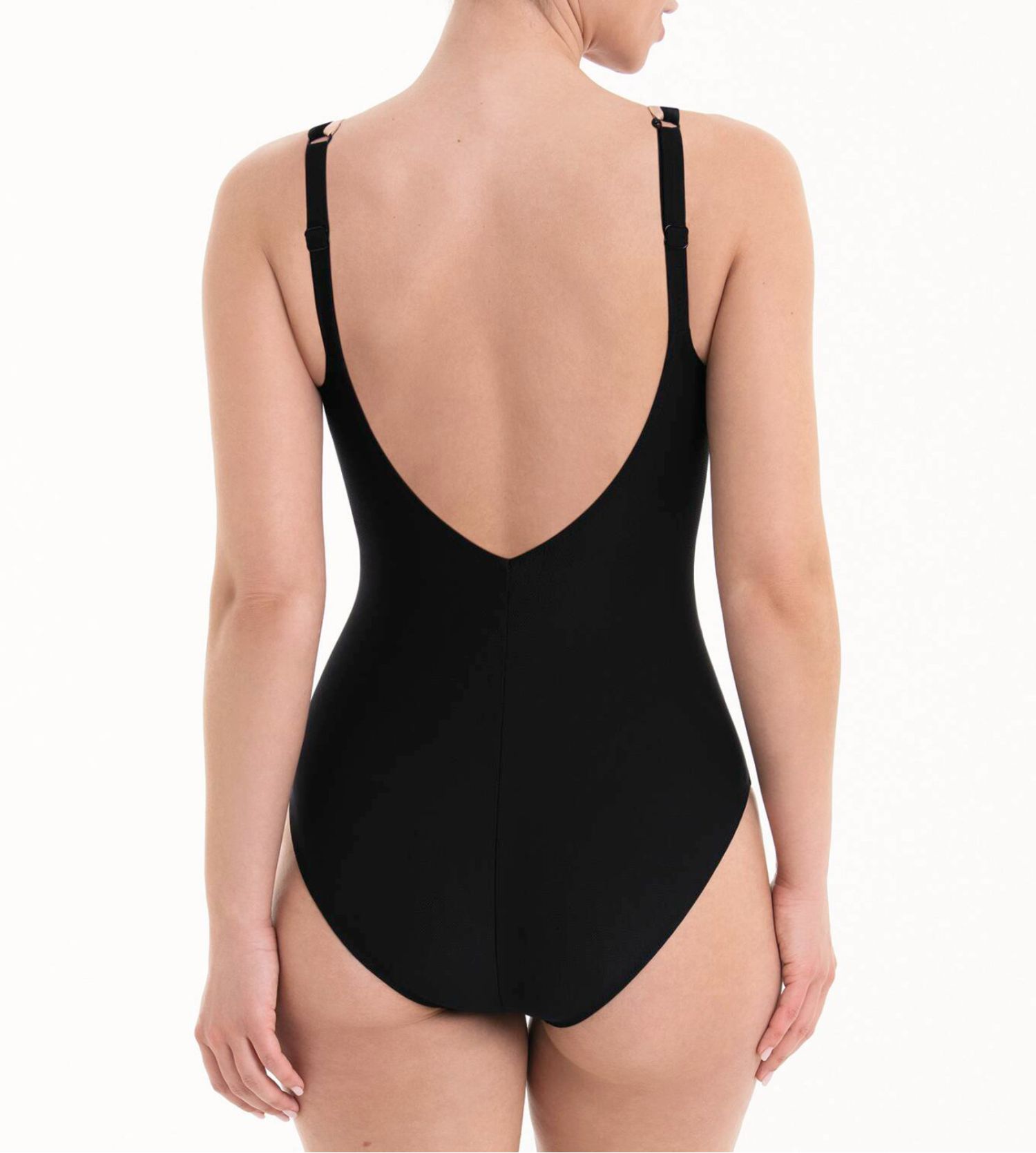 Body String Undiz Noir Décolleté Avec Zip Doré Et Lacets - Taille M, Neuf Avec étiquettes