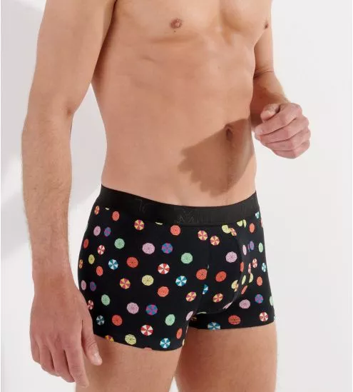 Boxer en modal imprimé parasols FABIAN Black Print