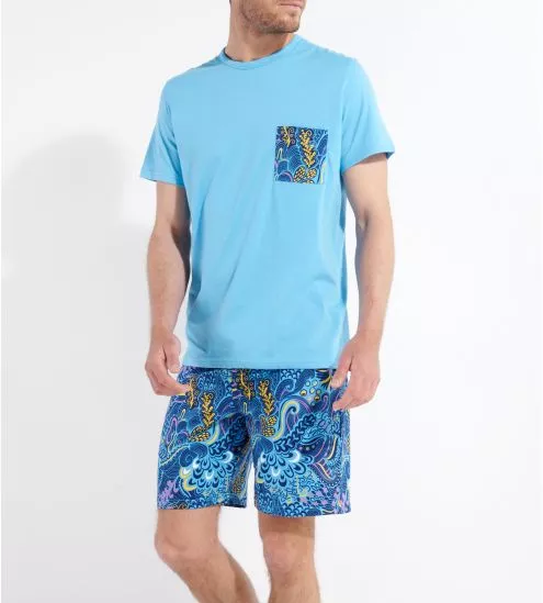 Pyjama court CYRIL Blue Print