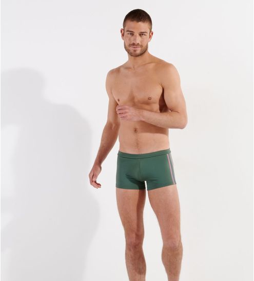 Maillot de bain boxer NAUTICAL CUP vert kaki