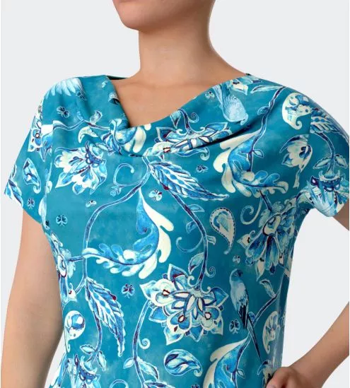 Liquette à manches courtes Bleu Ciel