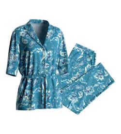 Pyjama à manches longues Femme Bleu Ciel