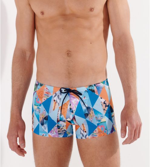 Boxer de bain PORT CROS Blue Print