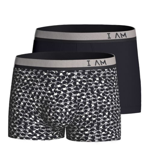 Lot de 2 boxers en Lyocell Navy White/Navy