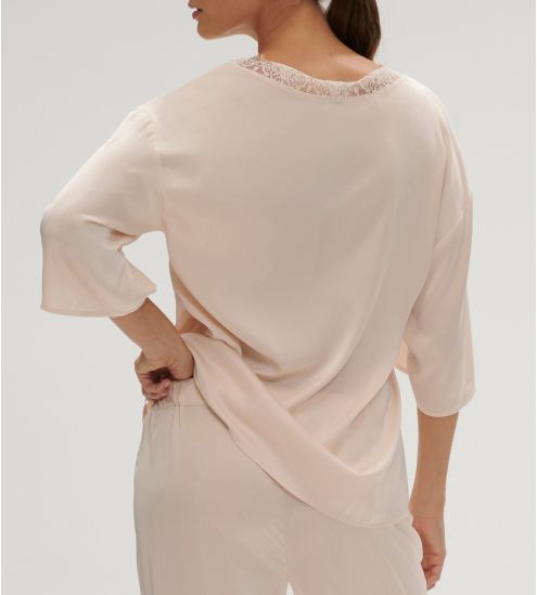 Top manches 3/4 Satin Secrets Rose Sakura