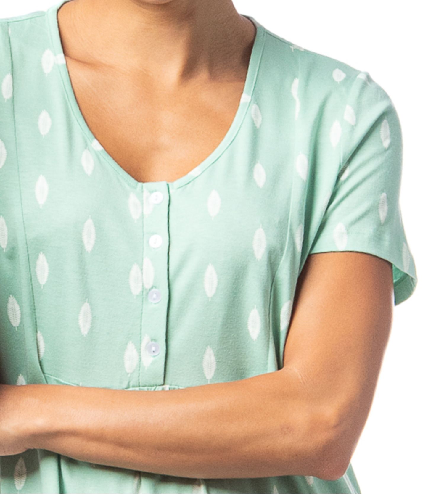 Robe Merona Femme Taille M - Imprimé Feuille Floral, Manches Courtes, Noire Et Colorée
