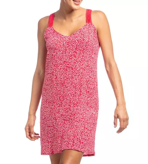 Robe à bretelles en crepon 90CM Rouge