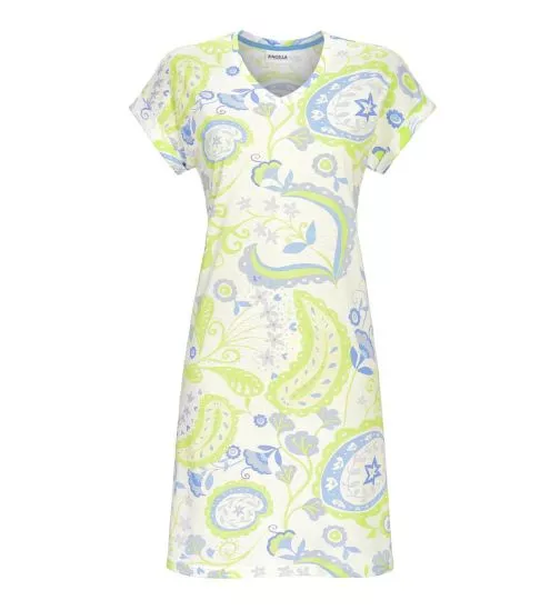 Liquette à manches courtes imprimé floral Nautic Blue