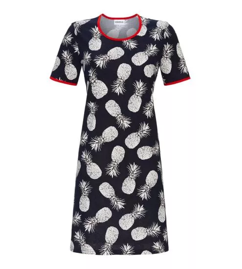 Liquette à manches courte imprimé Ananas Dark Navy