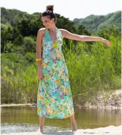 Robe longue La Feminissima Vert Emeraude