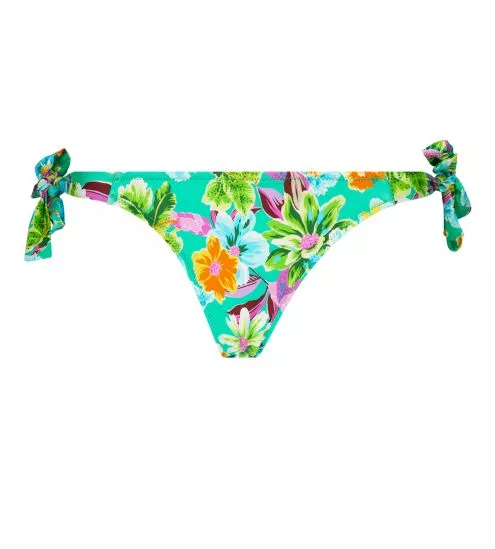Slip de bain à laçets La Feminissima Vert Emeraude