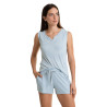 Short pour femme côtelé Mix and Match Bleu