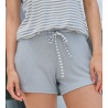 Short pour femme côtelé Mix and Match Bleu