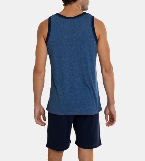 Pyjama court pour homme Bleu