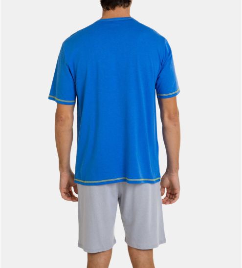 Pyjama court pour homme Bleu