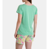 Pyjama court pour femme Vert Tropic