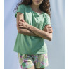 Pyjama court pour femme Vert Tropic
