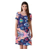 Robe de plage à manches courtes Bleu