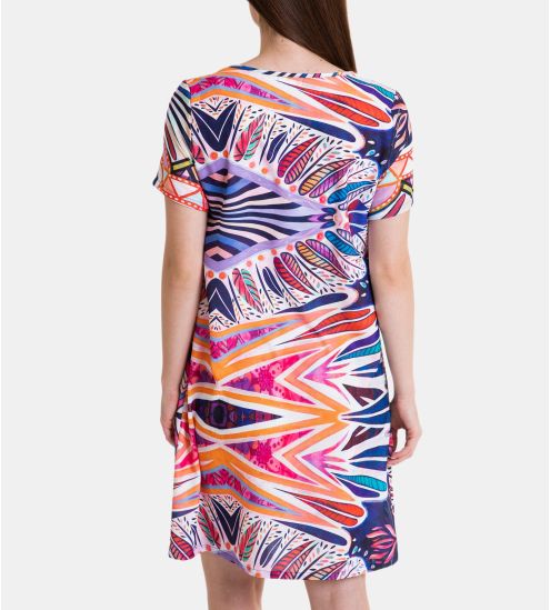 Robe de plage à manches courtes Bleu