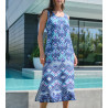 Robe longue de plage Bleu