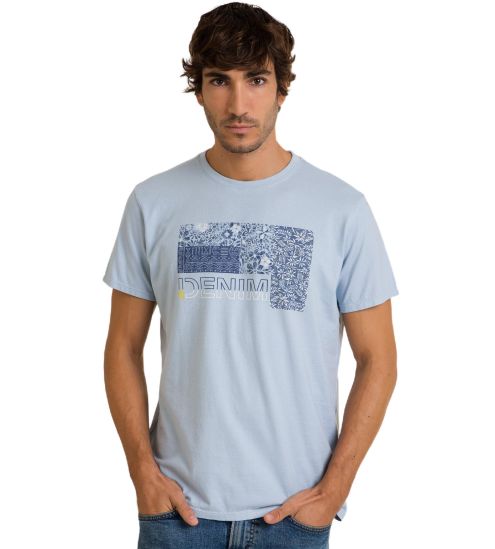 T-shirt à manches courtes pour homme Bleu Ciel