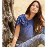 T-shirt à manches courtes pour femme Bleu Marine