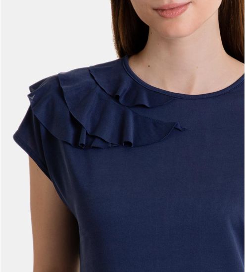 T-shirt à manches courtes pour femme Bleu Marine