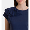 T-shirt à manches courtes pour femme Bleu Marine