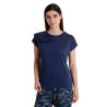 T-shirt à manches courtes pour femme Bleu Marine