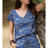 Top à manches courtes pour femme Bleu Marine