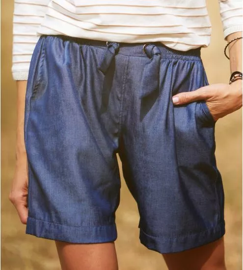 Women's blue women's shorts