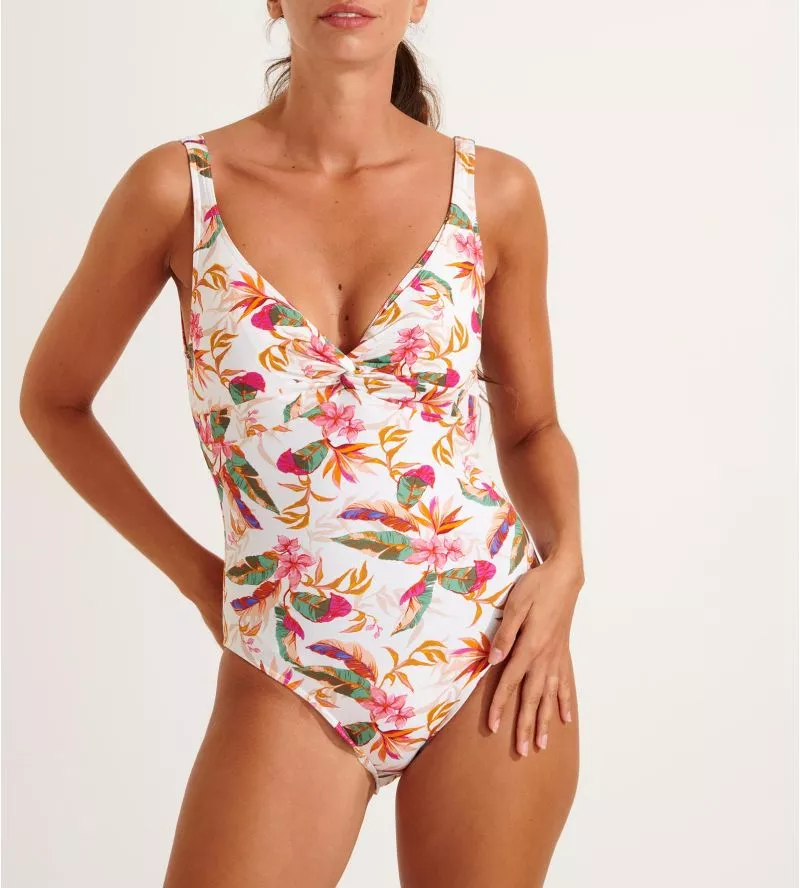 Maillot de bain 1p armatures Barberia Ecru