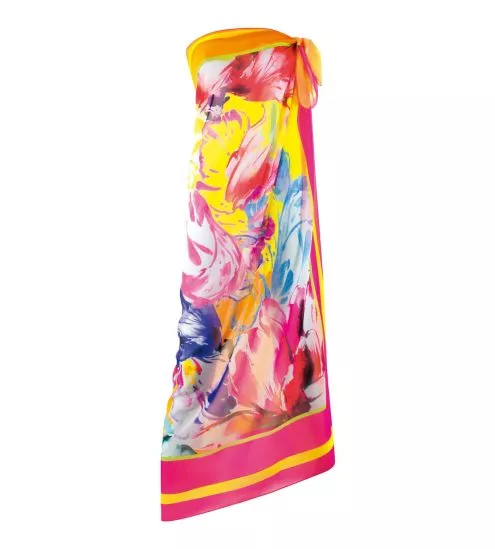 Paréo en voile imprimé Multicolore