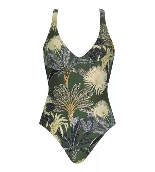 Maillot de bain 1P à bretelles croisées Vert